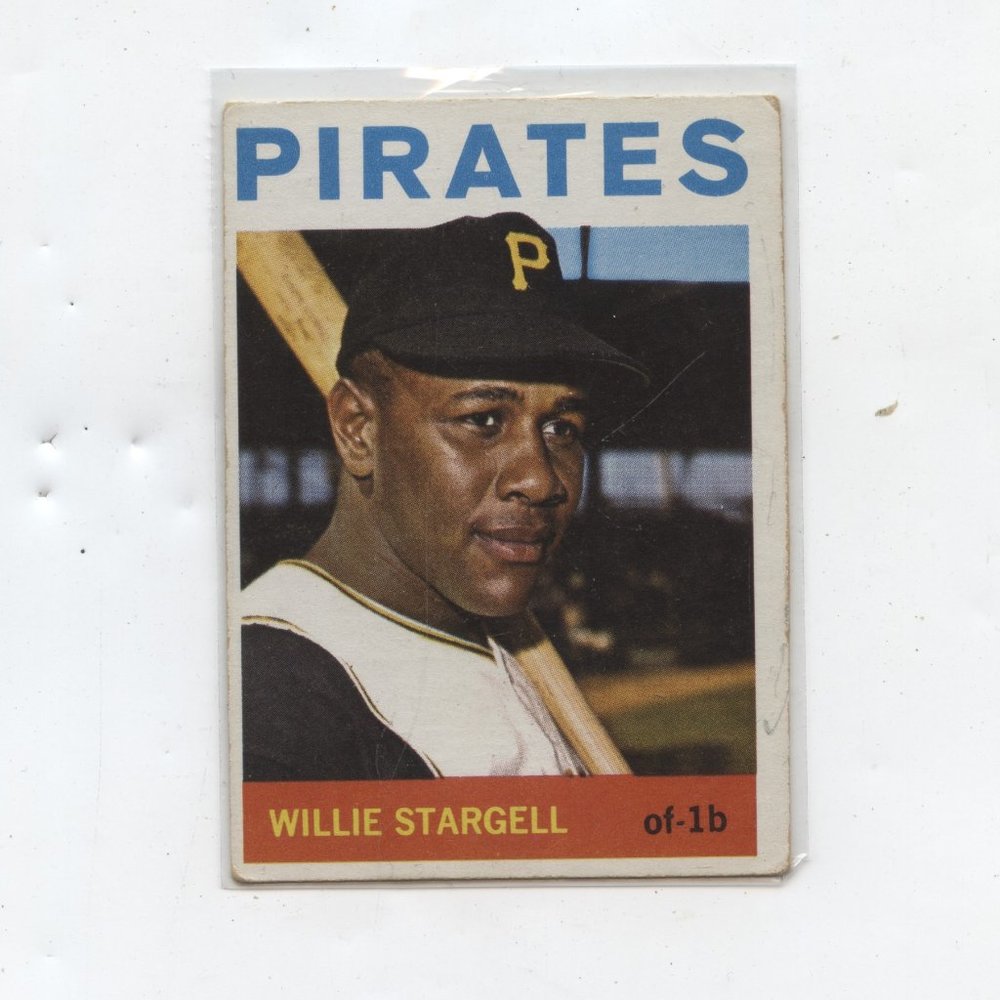 1964 TOPPS BASEBALL WILLIE STARGELL PITTSBURGH PIRATES HOF NO CREASES